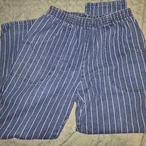 Blue Striped Pants